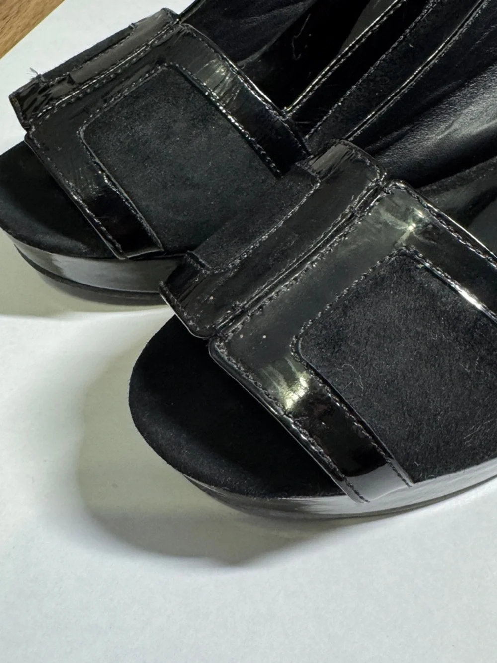 Tory Burch "Gemma" Suede/Patent Leather Women's Slingback Pumps 11M - Picture 4 of 13